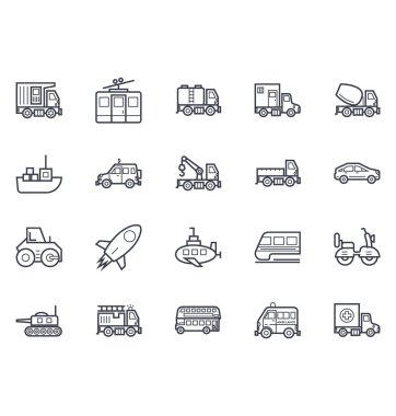 Taşıma illüstrasyon simgeler 2