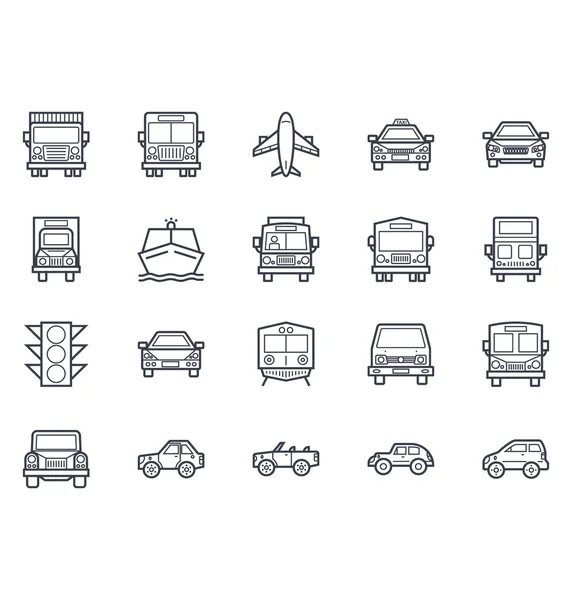 Icônes d'illustration des transports 4 — Image vectorielle