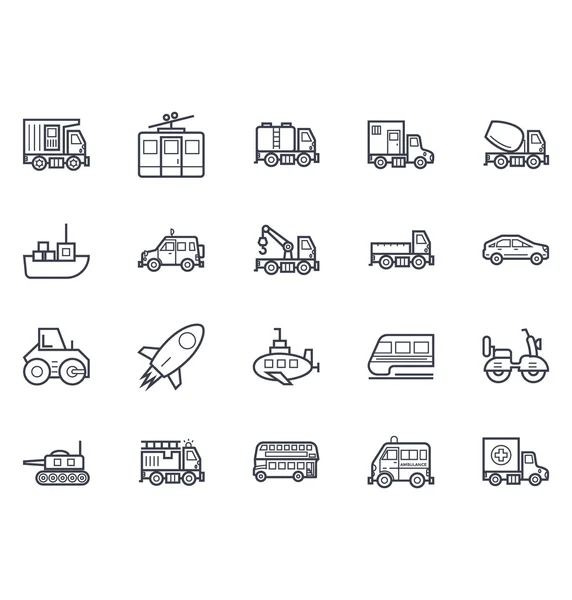 Vervoer illustratie Icons 2 — Stockvector