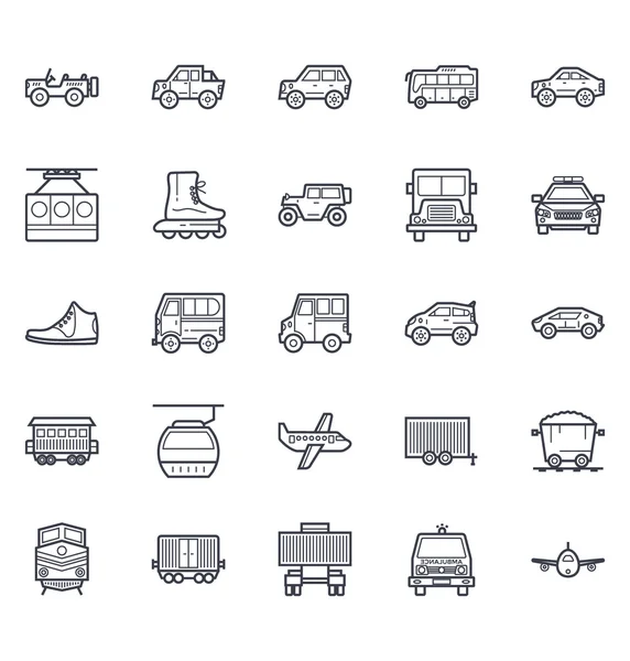 Iconos de ilustración de transporte 5 — Vector de stock