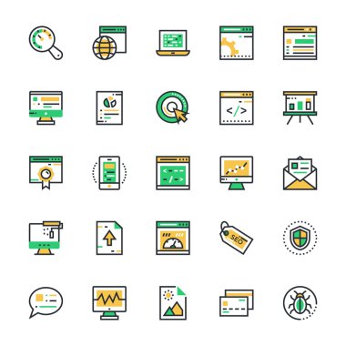 SEO and Marketing Colored Vector Icons 1 clipart