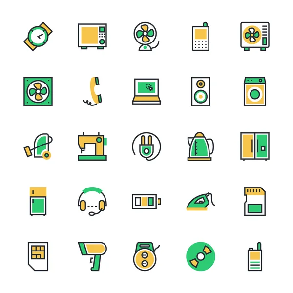 Iconos de vectores electrónicos 2 — Vector de stock