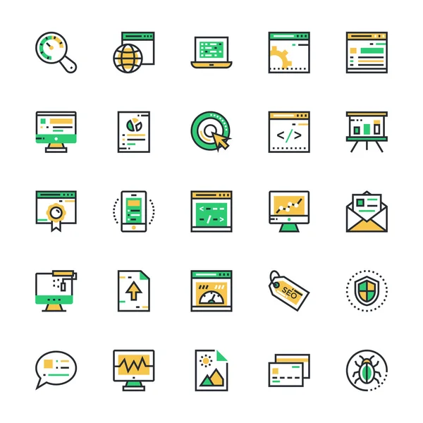 SEO and Marketing Colored Vector Icons 1 — Stockvector