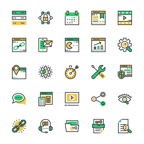 SEO en Marketing gekleurde Vector Icons 2 — Stockvector