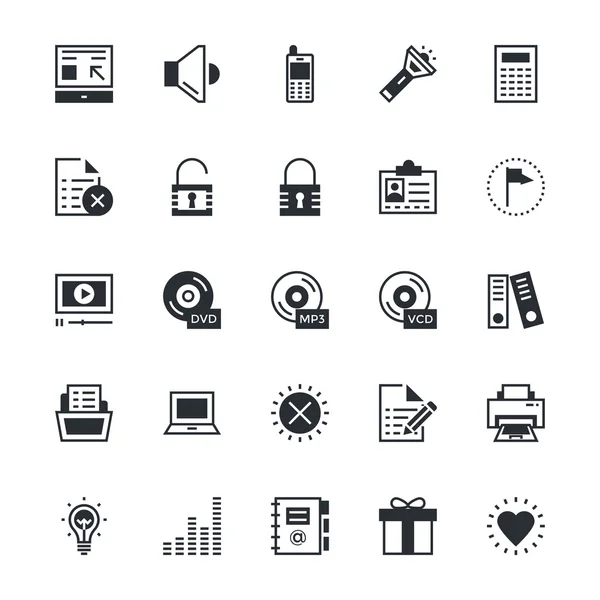 User Interface and Web Colored Vector Icons 2 — Stock Vector