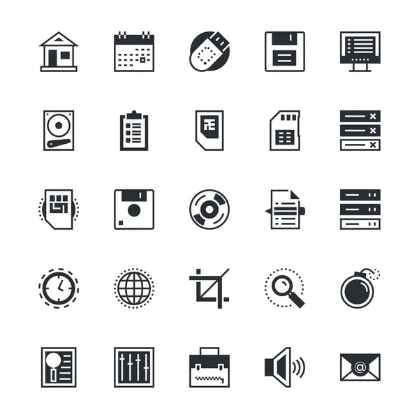 User Interface en Web gekleurde Vector Icons 1 — Stockvector