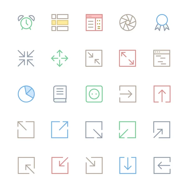 User Interface Colored Line Vector Icons 16 — Stock Photo, Image
