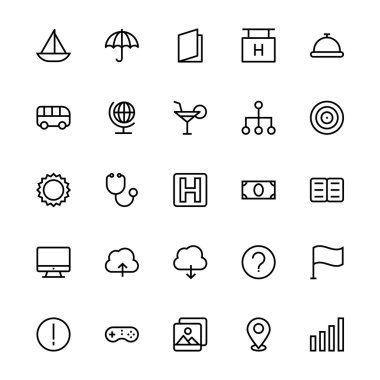 User Interface Colored Line Vector Icons 9 clipart