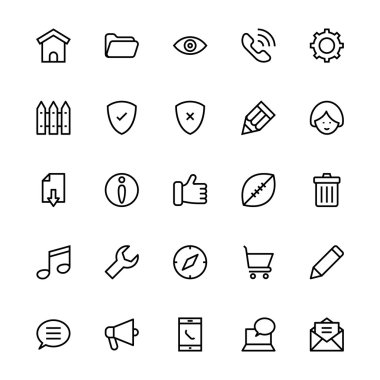 User Interface Colored Line Vector Icons 2 clipart