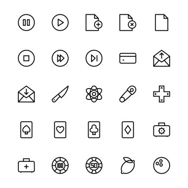 User Interface Colored Line Vector Icons 12 clipart