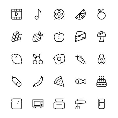 Kullanıcı Arabirimi Renkli Çizgi Vektör Simgeleri 39