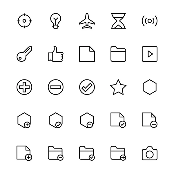 User Interface Colored Line Vector Icons 4 — 图库矢量图片