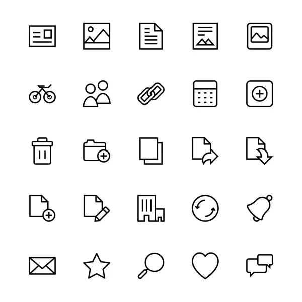 User Interface Colored Line Vector Icons 1 — 图库矢量图片