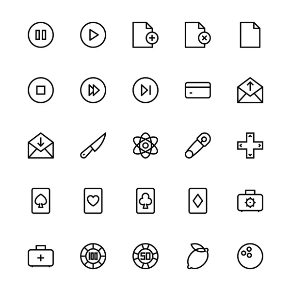 Interface utilisateur Icônes vectorielles de ligne colorée 12 — Image vectorielle