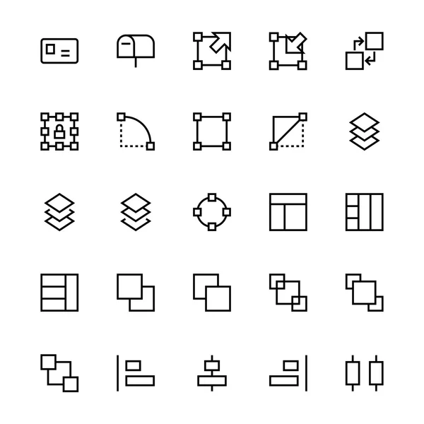 Interface de usuário ícones de vetores de linha coloridos 21 —  Vetores de Stock