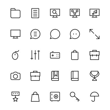 User Interface Colored Line Vector Icons 45
