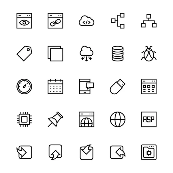 Interfaz de usuario Iconos de vectores de línea de colores 32 — Archivo Imágenes Vectoriales