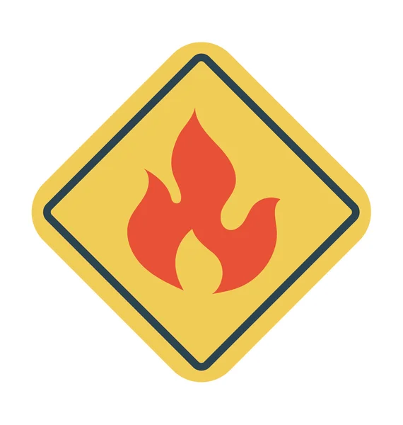 Vektör çizim uyarı ateş — Stok Vektör