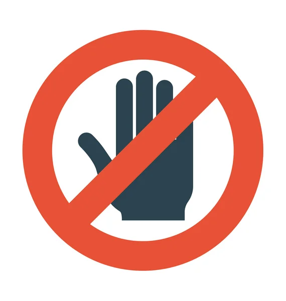 Stop Sign Vector icon — Stock Vector