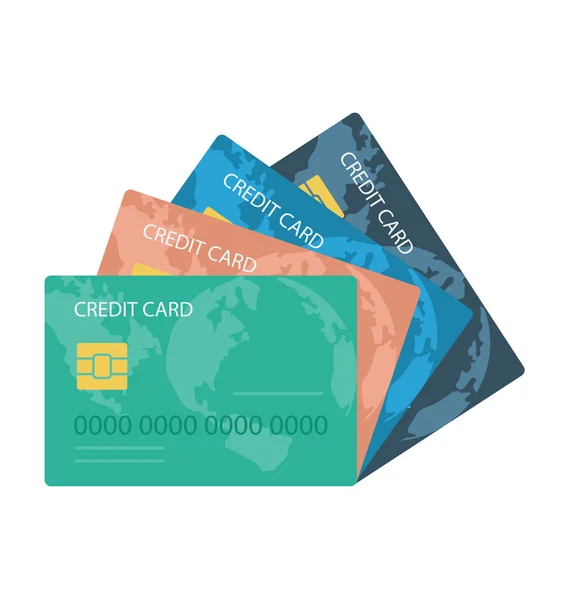 Kreditkarten-Vektor-Illustration — Stockvektor