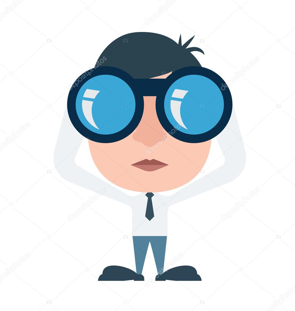 Binocular View Vector Illustration — Stock Vector © creativestall