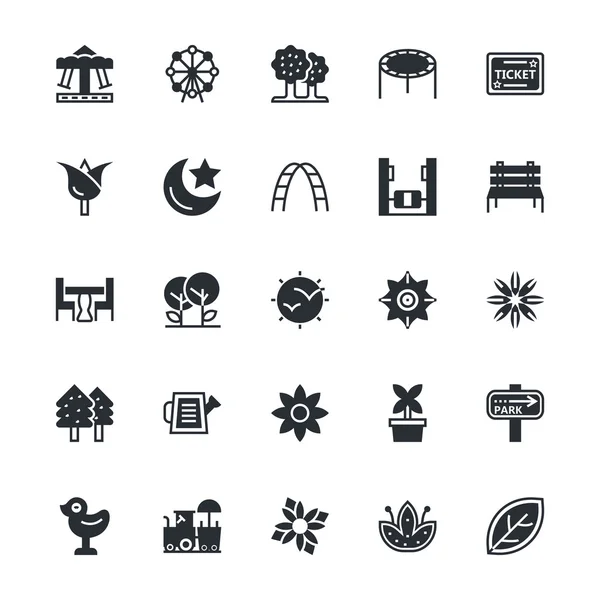 Natuur, Park Vector Icons 1 — Stockvector