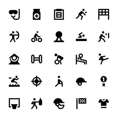 Sports and Games Vector Icons 3 clipart