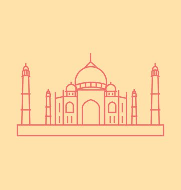 Taj mahal vektör çizim