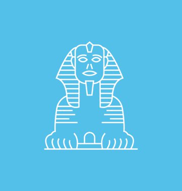 Sfenks Mısır katı vektör çizim