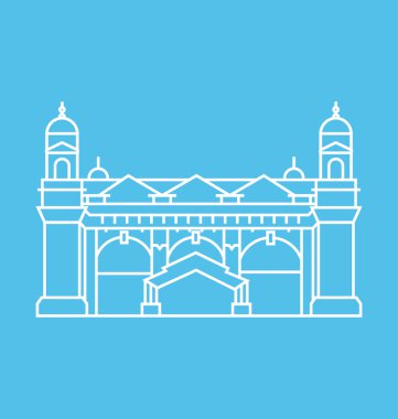 Ellis Adası göç Müzesi vektör çizim