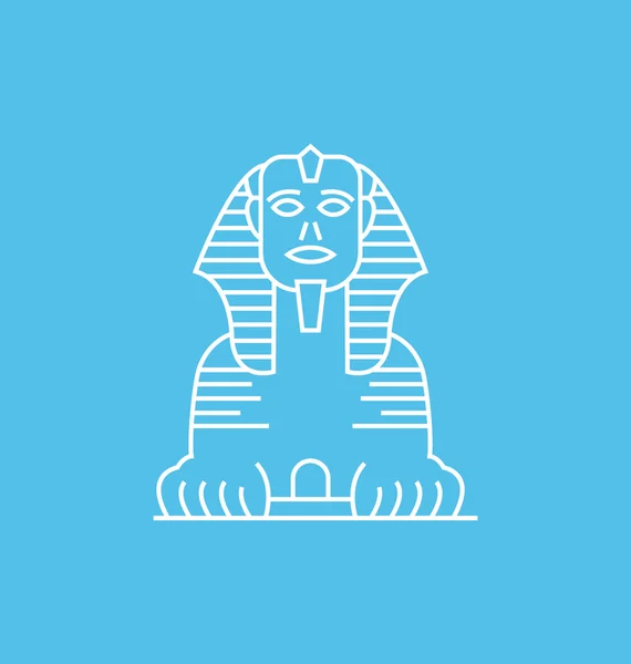 Sphinx Egypta solidní vektorové ilustrace — Stockový vektor