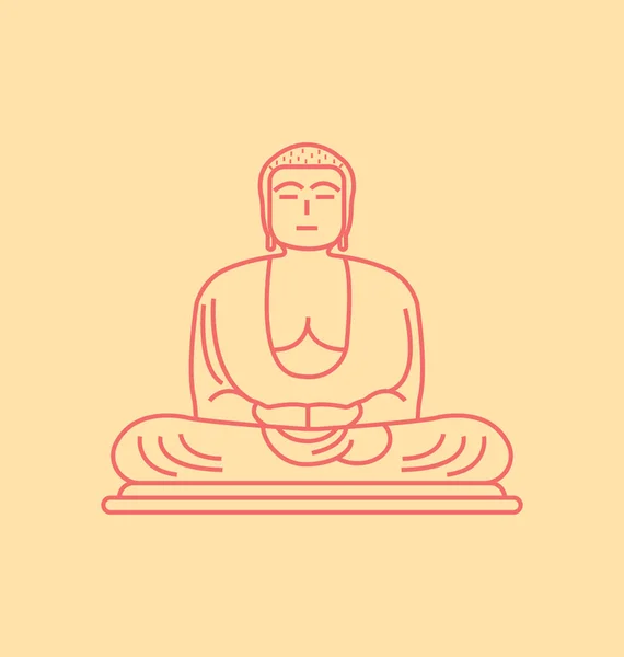 Die große Buddha-Vektorillustration — Stockvektor