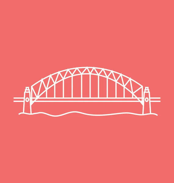 Векторная иллюстрация моста Харбор-Бридж — стоковый вектор