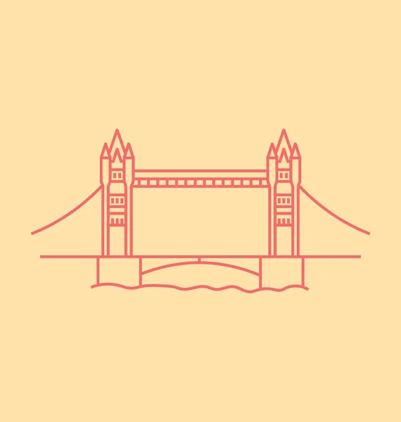 Tower Bridge  Vector Illustration — Stock Vector
