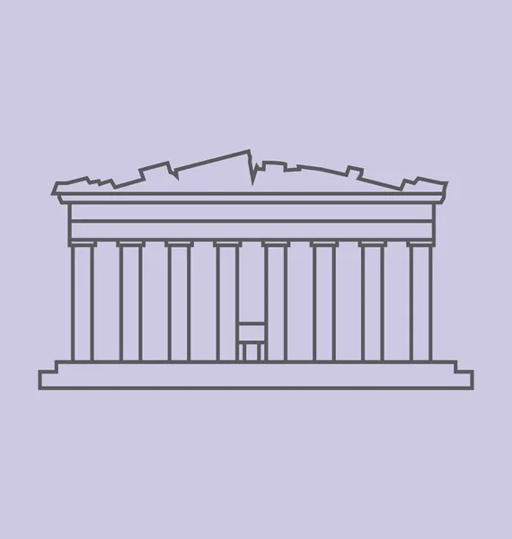 Illustrazione vettoriale dell'acropoli — Vettoriale Stock