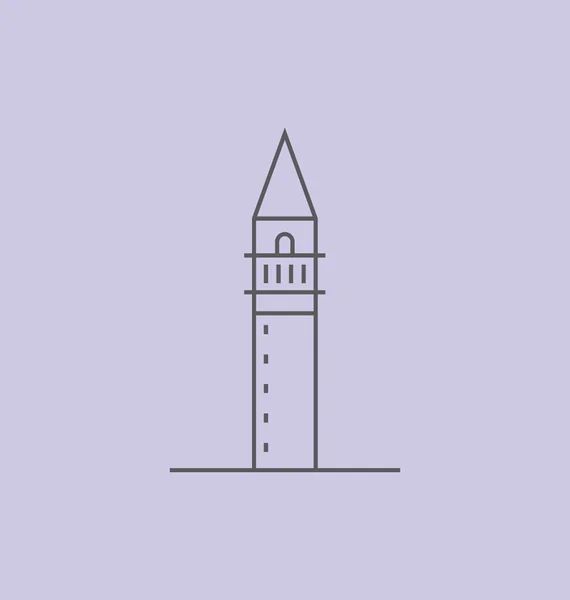Basilique Saint-Marc & Illustration vectorielle campanile — Image vectorielle