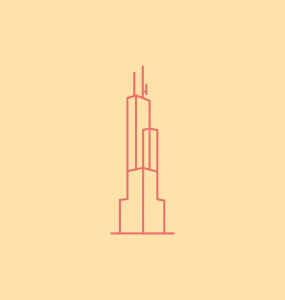 Willis Tower Vector Ilustración — Vector de stock