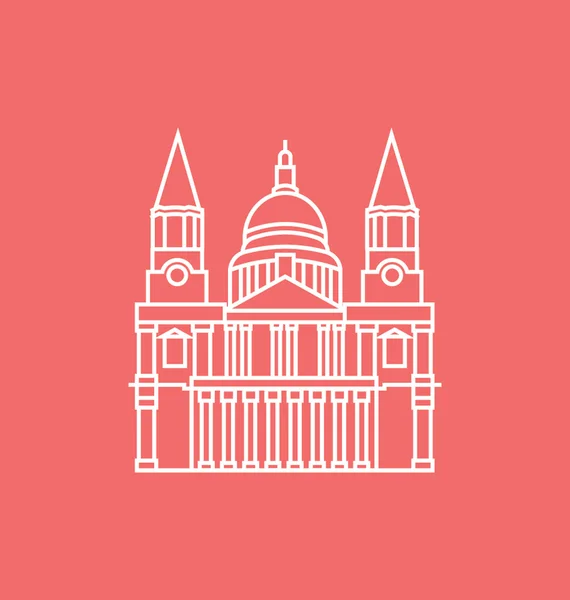 Catedral de San Pablo Vector Ilustración — Vector de stock