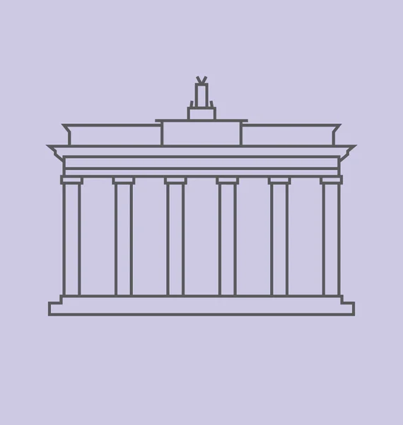 Brandenburg Gate, Berlin  Vector Illustration — Stock Vector