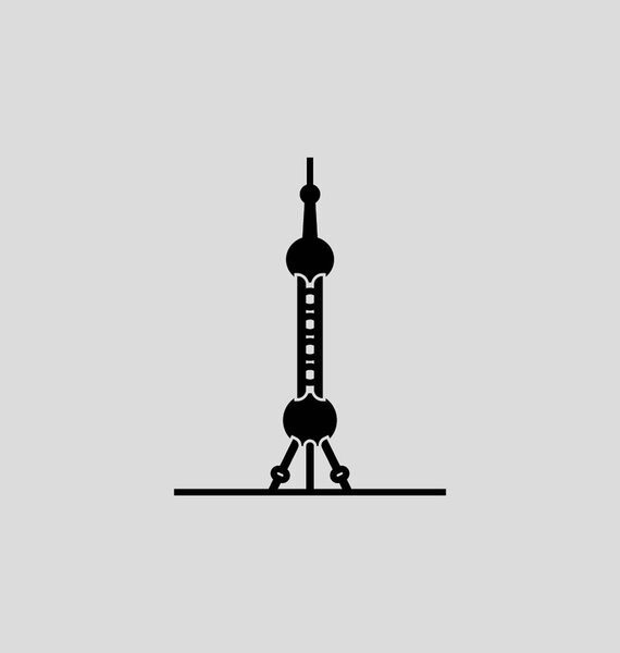 Oriental Pearl Tower  Vector Illustration
