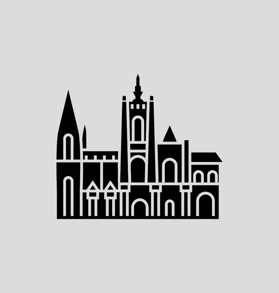 布拉格城堡矢量图 — 图库矢量图片