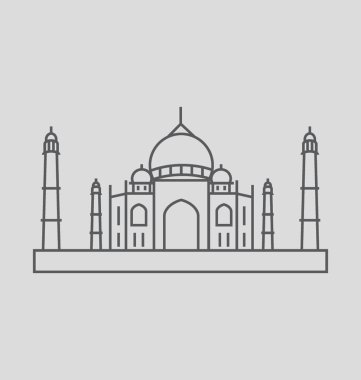 Taj mahal vektör çizim