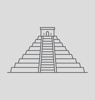 Chichen Itaz vektör çizim
