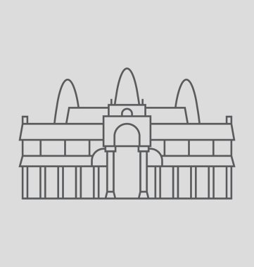 Angkor Wat, Kamboçya vektör çizim