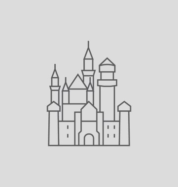 Neuschwanstein Şatosu vektör çizim