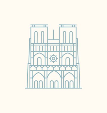 Notre dame vektör çizim