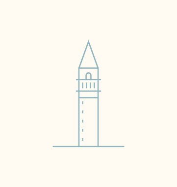 San Marco Bazilikası'nın ve Campanile vektör çizim