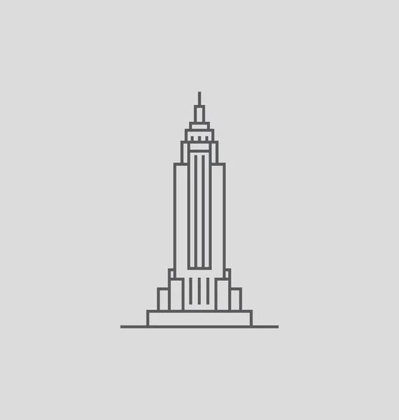 Empire state vektör çizim oluşturma — Stok Vektör