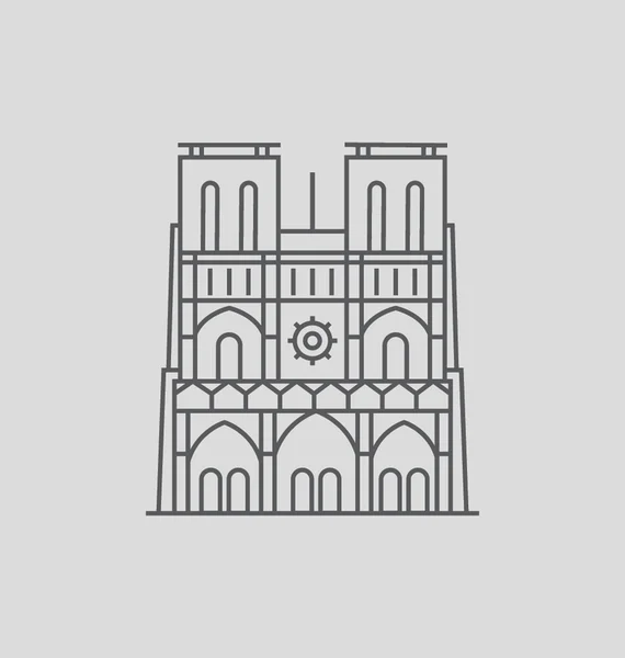 Notre Dame Vector Ilustración — Vector de stock