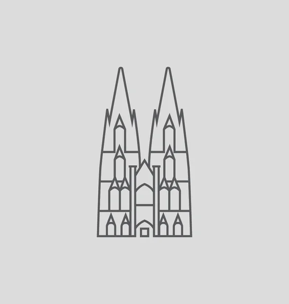 科隆大教堂矢量图 — 图库矢量图片